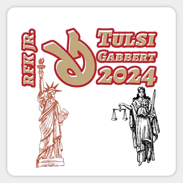 RFK Jr & Tulsi Gabbert 2024 Sticker by Awake-Aware